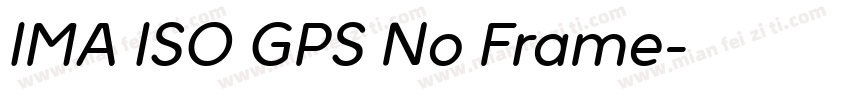 IMA ISO GPS No Frame字体转换